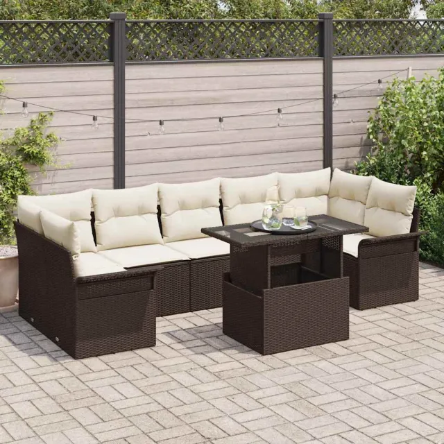 vidaXL Tuin Sofa Set 8 st Bruin [Synthetisch]: Poly Rattan, foto 2