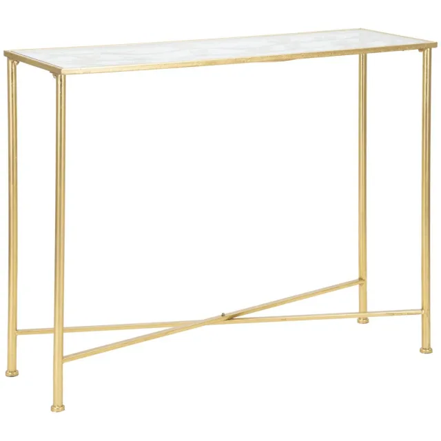 Mauro Ferretti Consoletafel Butterflies Glass 100×35×80 cm Goud