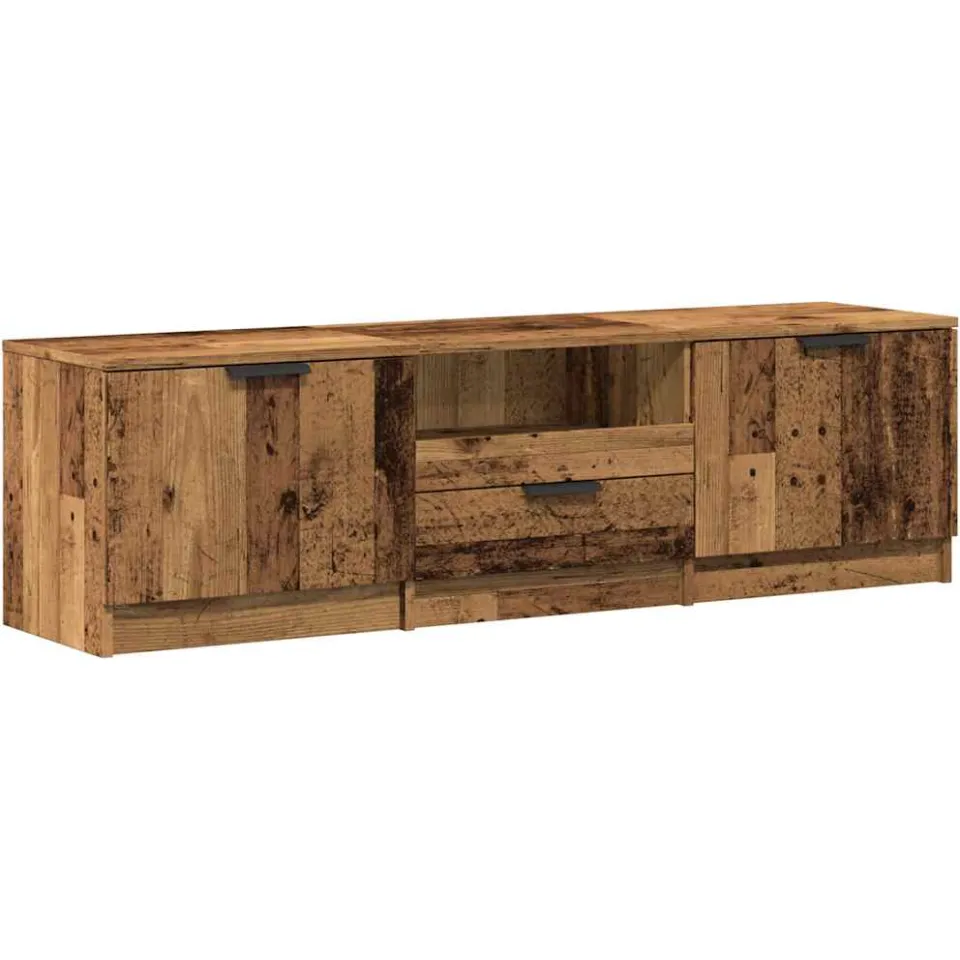 vidaXL Tv-meubel 140x35x40 cm bewerkt hout oud houtkleurig Bruin