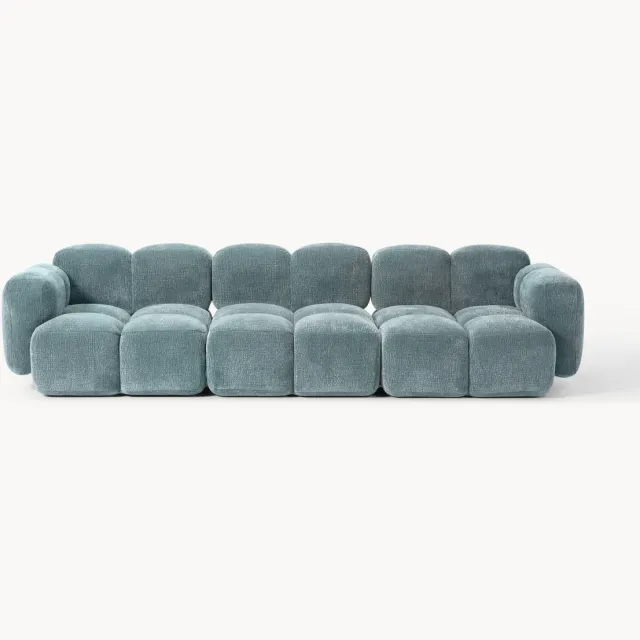 Westwing Collection Modulaire bank Tayla (4-zits) Blauw