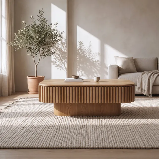 CHICFURN Salontafel - Opbergruimte - Flip-top - Rechthoek - Houtkleur Naturel hout