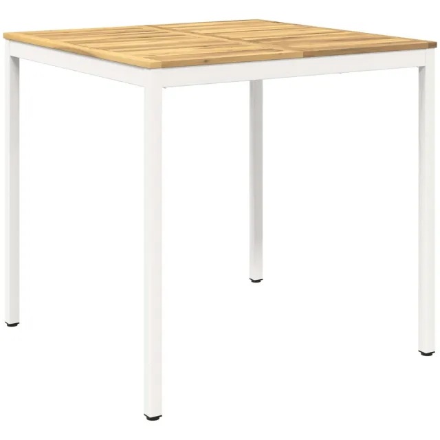 vidaXL Tuin - Bar - Tafel - NAARDEN - Witgewassen - 110 - x - 108,5 - x - 105 - cm