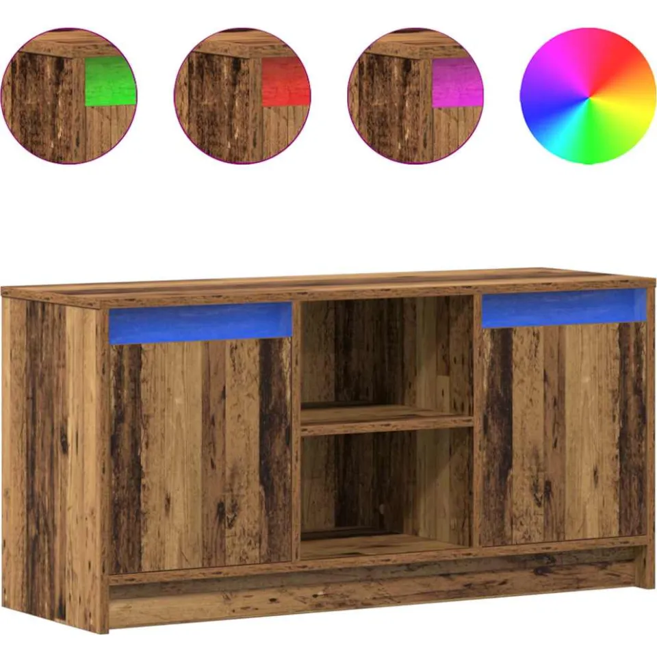 vidaXL TV Eenheden 100 x 34 x 50 cm Bruin Bewerkt hout, foto 4