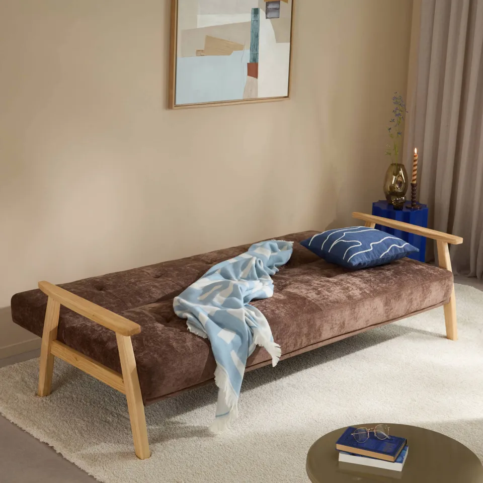 NOUS Living slaapbank Bella bruin, foto 4