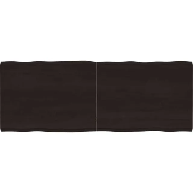 vidaXL Tafelblad natuurlijke rand 160x60x(2-4)cm eikenhout donkerbruin