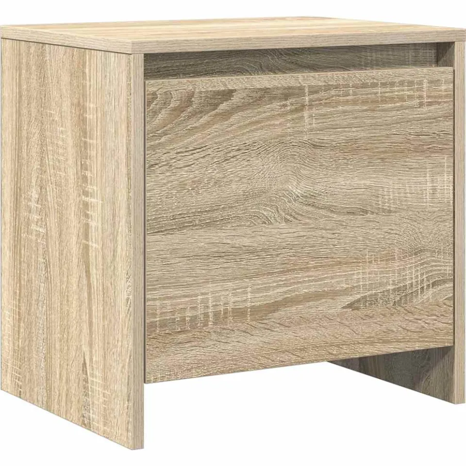 vidaXL Nachtkastje 45x34x44,5 cm bewerkt hout sonoma eikenkleurig Beige