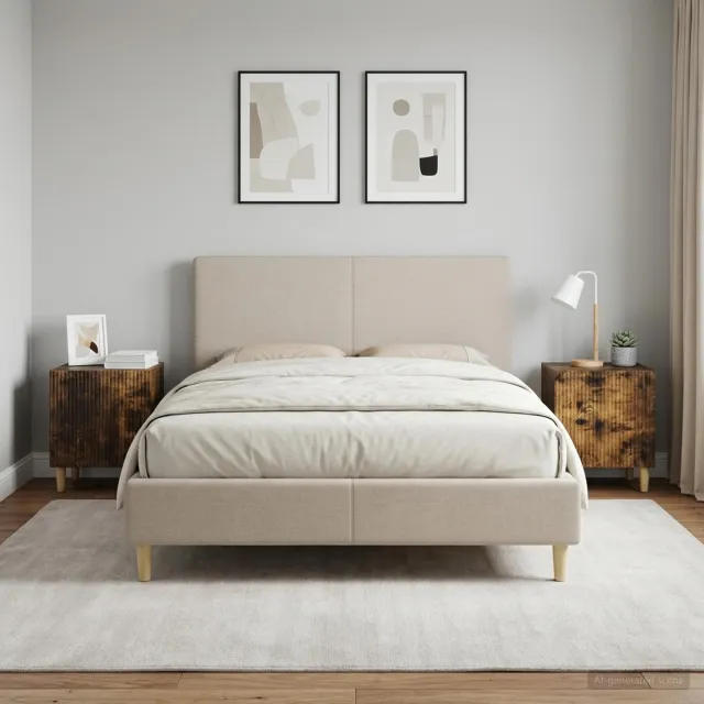 vidaXL Nachtkastje 2 st Gerookt eiken 43 x 34,5 x 50 cm Bewerkt hout, foto 2