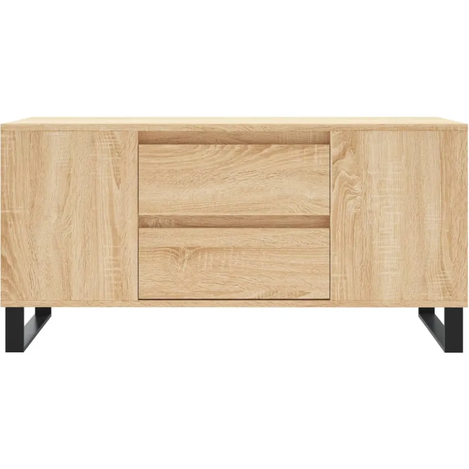 vidaXL Salontafel 102x44,5x50 cm bewerkt hout sonoma eikenkleurig Bruin