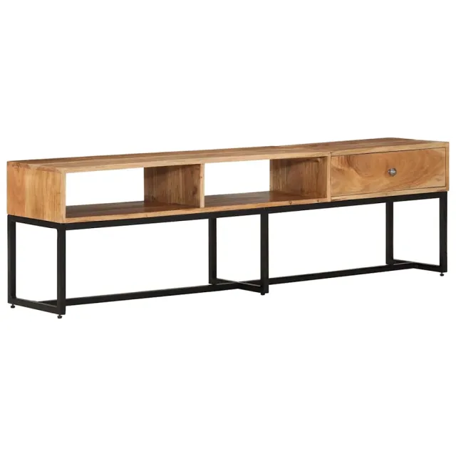 vidaXL Tv-meubel 160x30x45 cm massief acaciahout Bruin