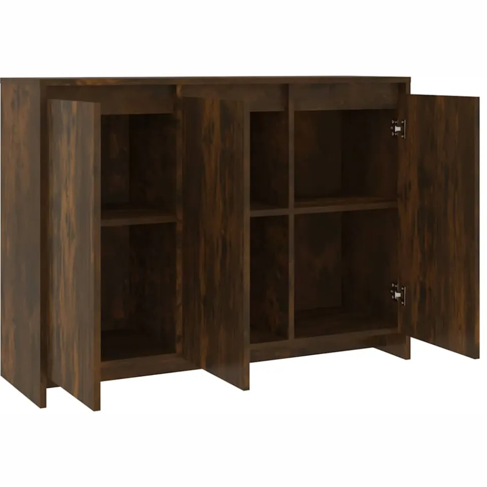 vidaXL Dressoir 102x33x75 cm bewerkt hout gerookt eikenkleurig, foto 4