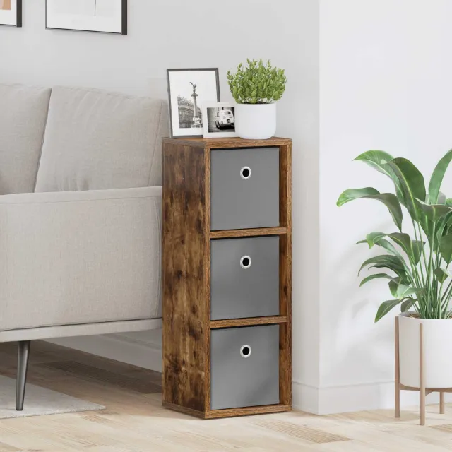 vidaXL Dressoir Gerookt eiken 25,5 x 22 x 69,5 cm