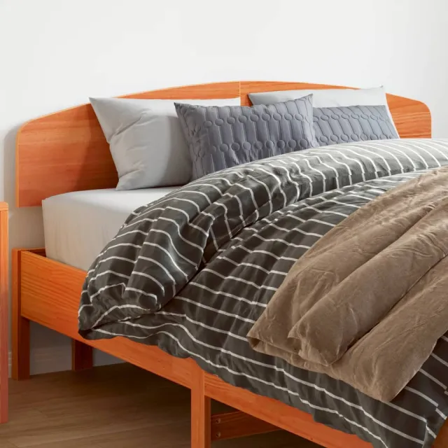 vidaXL Hoofdbord 150 cm massief grenenhout wasbruin