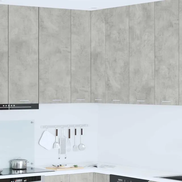 vidaXL Hangkast Beton Grijs en Wit 57 x 57 x 100 cm Bewerkt hout