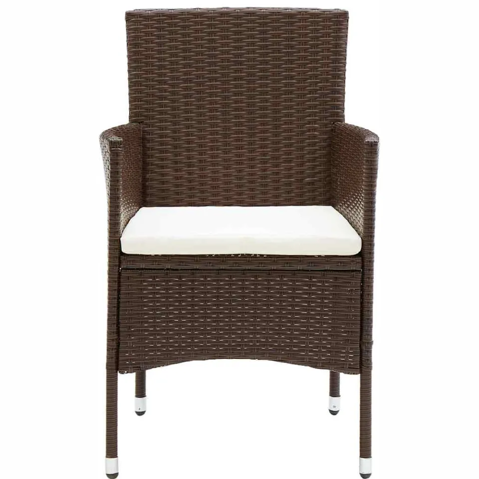vidaXL 5-delige Tuinset poly rattan bruin, foto 4