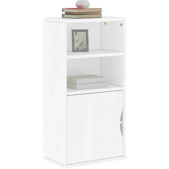 vidaXL Bijzetkast ODDA 40x24x79 cm massief grenenhout wit