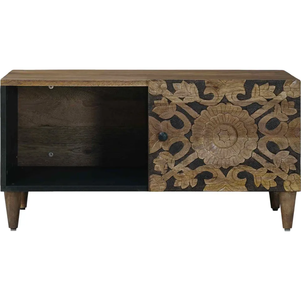 vidaXL Salontafel Bruin 80 x 50 x 40 cm Massief Mango Hout, foto 3
