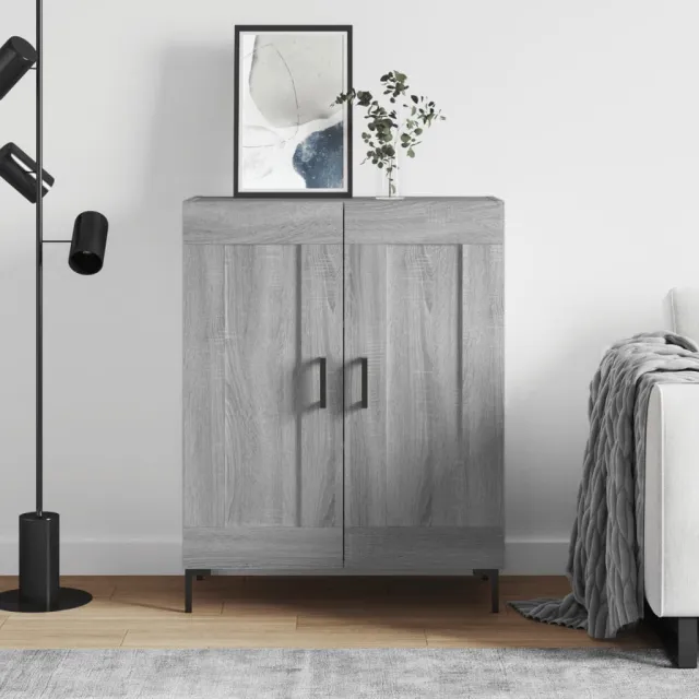 vidaXL Dressoir 69,5x34x90 cm bewerkt hout grijs sonoma eikenkleurig, foto 2