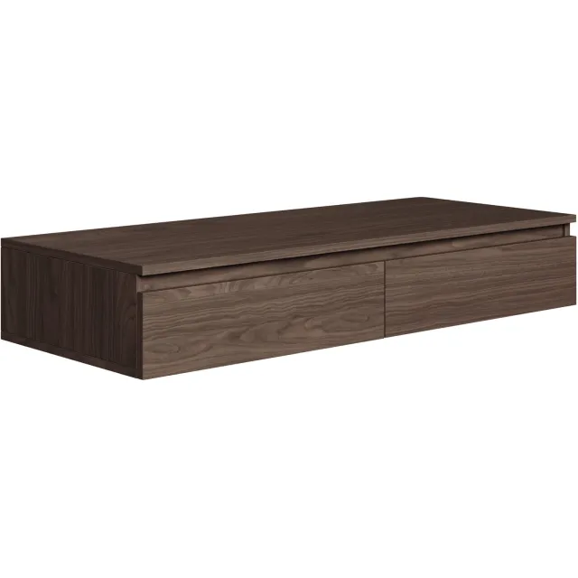 Selsey Bemmi – Zwevend bureau / kaptafel met lades walnoot Wisconsin 120 cm Notenlook