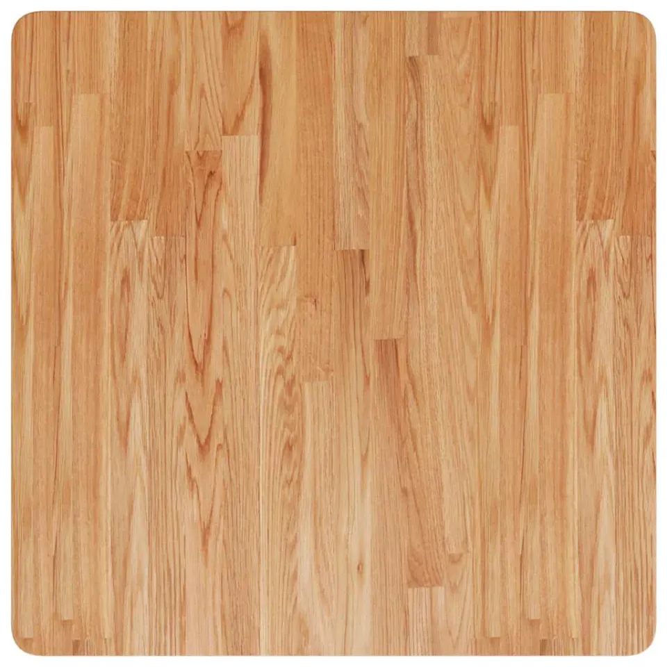 vidaXL Tafelblad vierkant 70x70x4cm massief eiken lichtbruin, foto 2