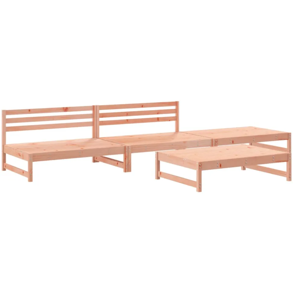vidaXL 4-delige Loungeset massief douglashout bruin, foto 3