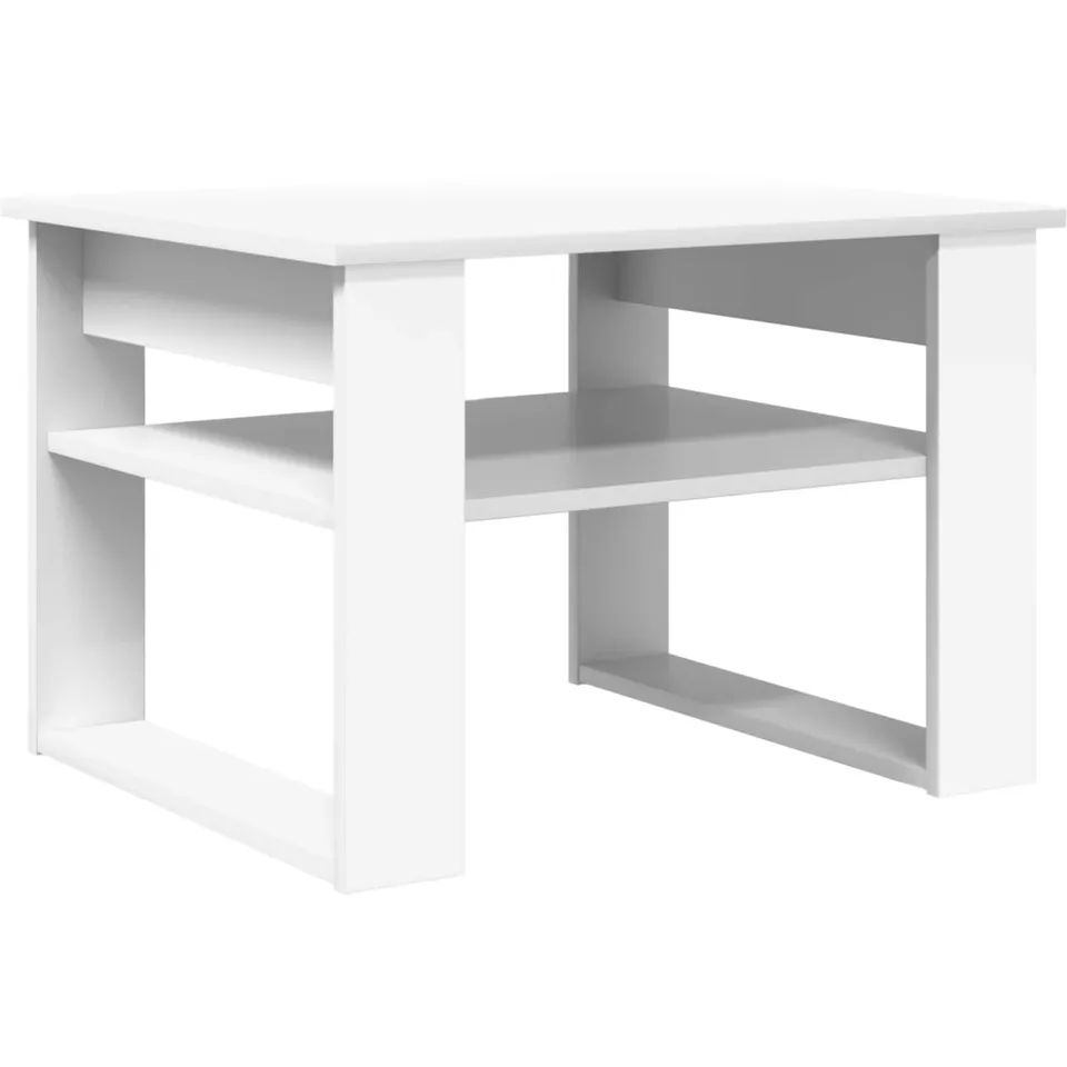 vidaXL Salontafel Wit 64 x 54 x 44 cm Bewerkt hout, foto 3