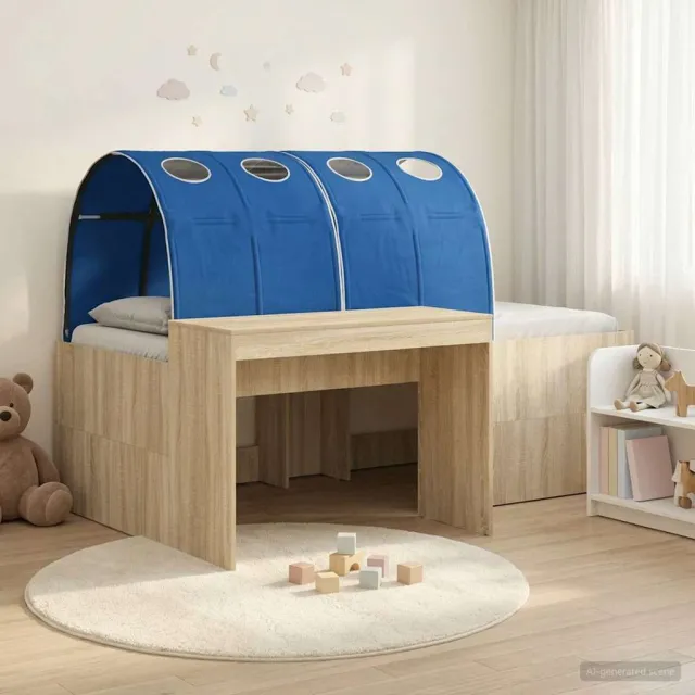 vidaXL Hoge Bed Frame met Bureau voor Kinderen 3 st Bewerkt hout Bruin
