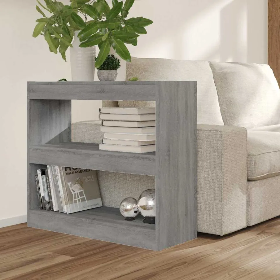 vidaXL Boekenkast/kamerscherm 80x30x72 cm grijs sonoma eikenkleurig, foto 3