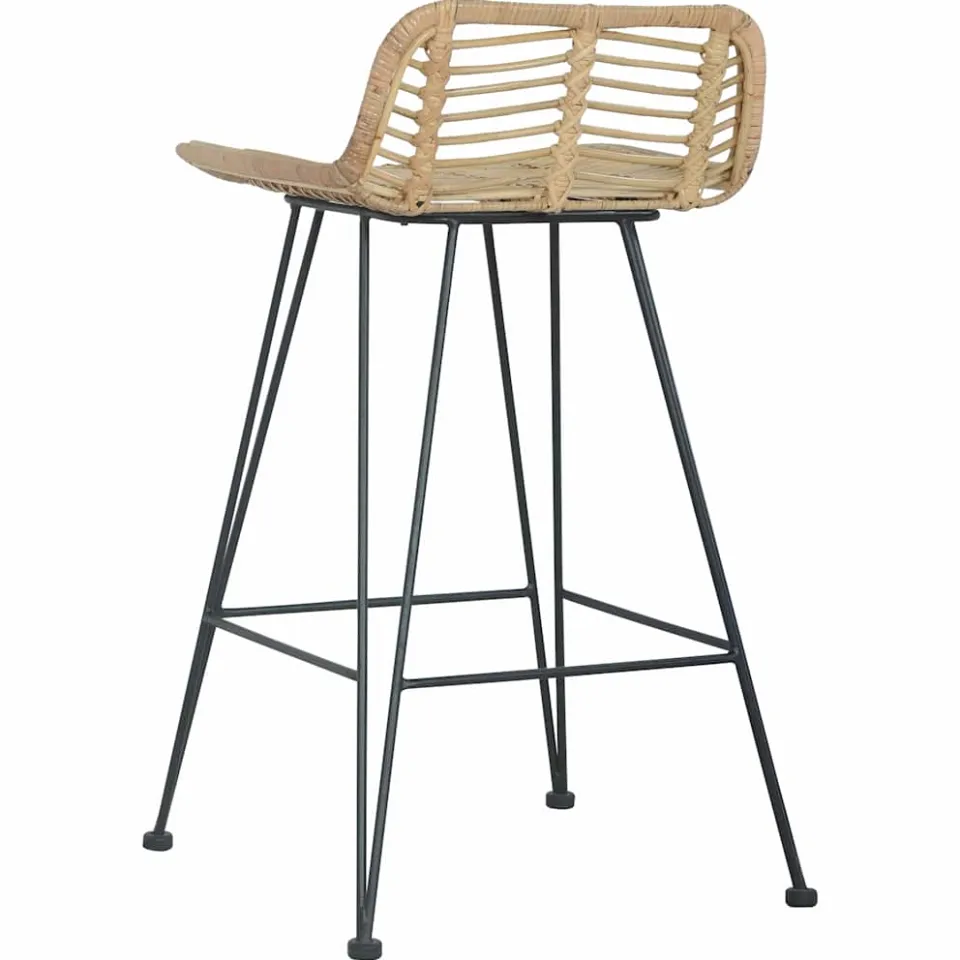 vidaXL Barstoelen 2 st natuurlijk rattan bruin, foto 4