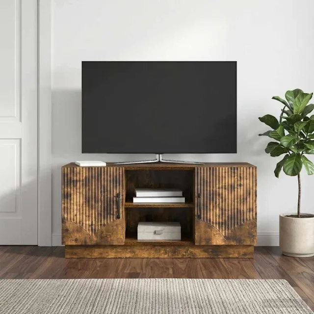 vidaXL TV-kast 102 x 34,5 x 47 cm Gerookt eiken Bewerkt hout, foto 2