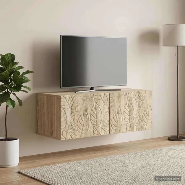 vidaXL Wandbeugel TV-kast 59,5 x 31 cm Sonoma Eiken Bewerkt hout
