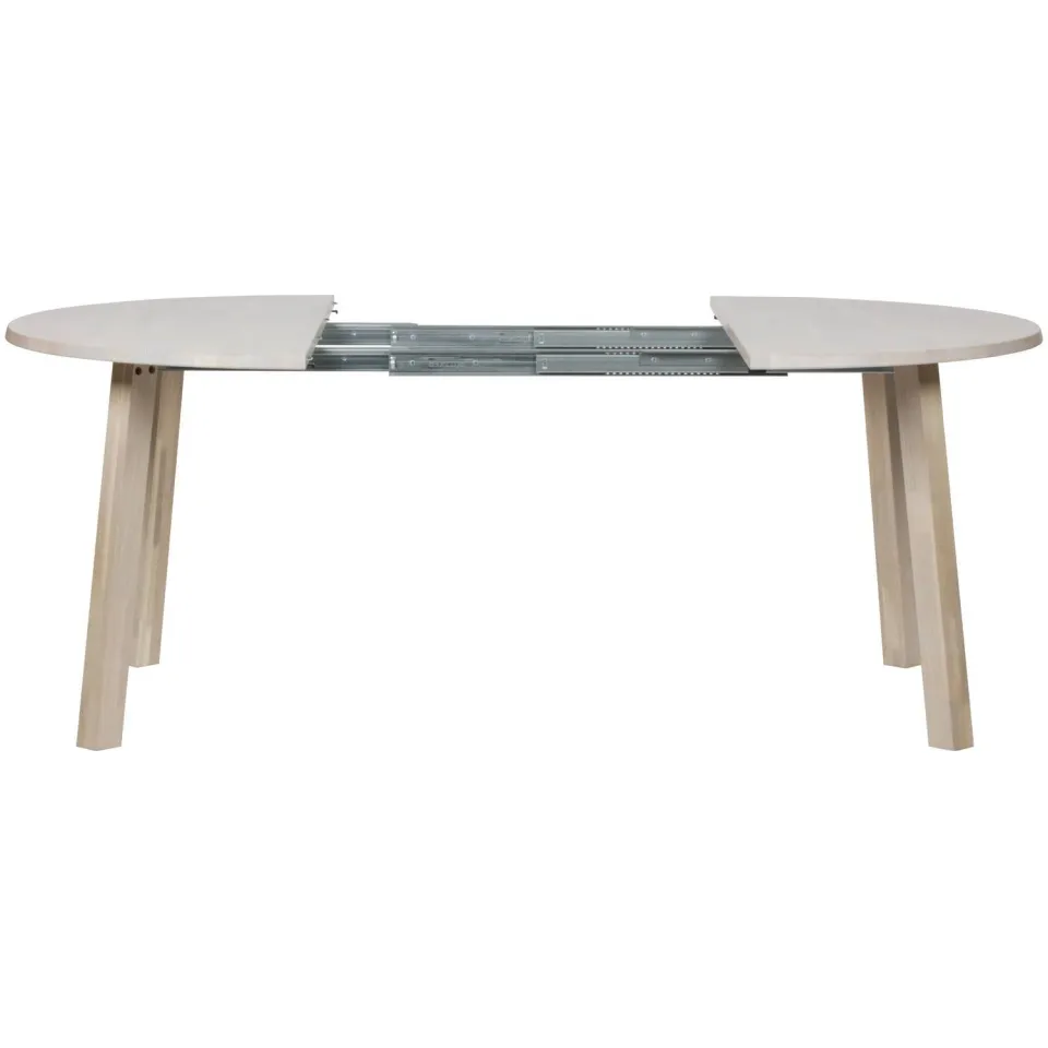 WOOOD Janne Uitschuifbare Eettafel Rond 120Ø cm - Eiken - Dakargrau, foto 2