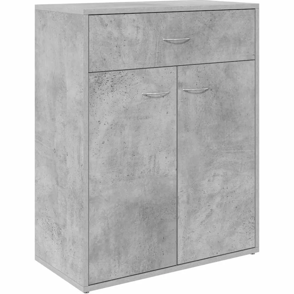 vidaXL Dressoir 60x30x75 cm bewerkt hout betongrijs grijs, foto 3