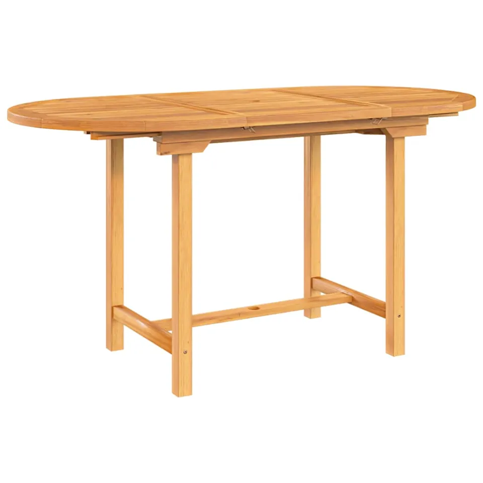 vidaXL Tuintafel verlengbaar 110-160x80x75 cm massief teakhout Bruin