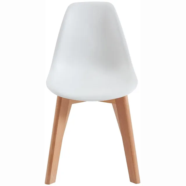 Vente-unique Set van 2 kinderstoelen van polypropyleen en beuken - Wit - LILINOU
