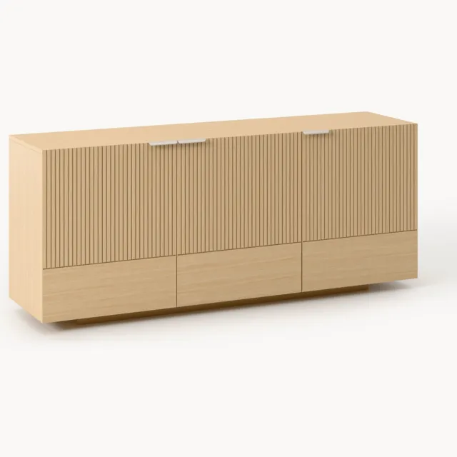 Westwing Collection Houten dressoir Sato Beige