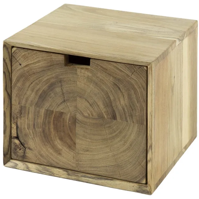 Giga Living Giga Meubel Nachtkastje Block - Naturel Acaciahout - 30x29x25cm