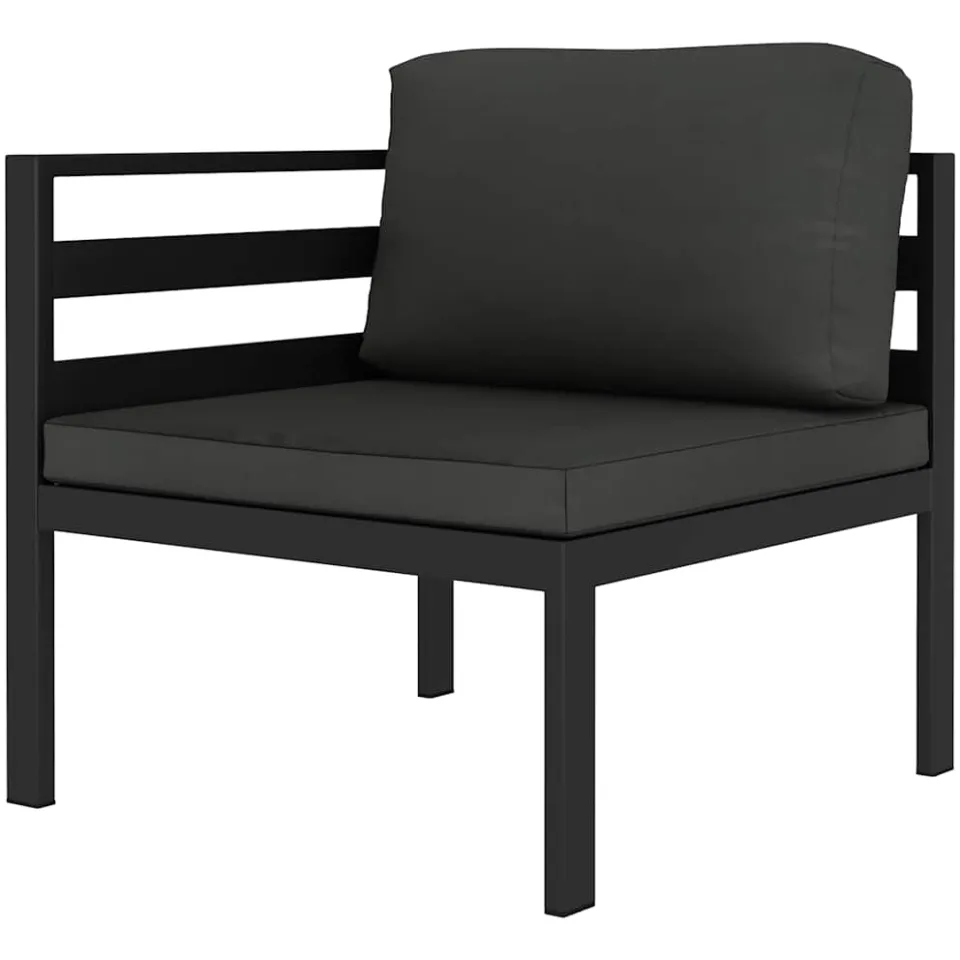 vidaXL 2-delige Loungeset met kussens aluminium antraciet, foto 2