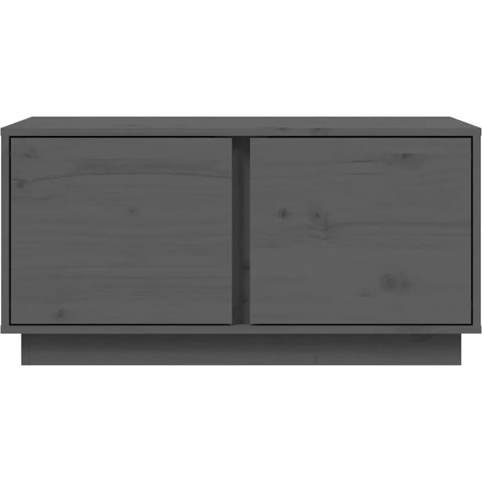 vidaXL Salontafel 80x50x40 cm massief grenenhout grijs, foto 3