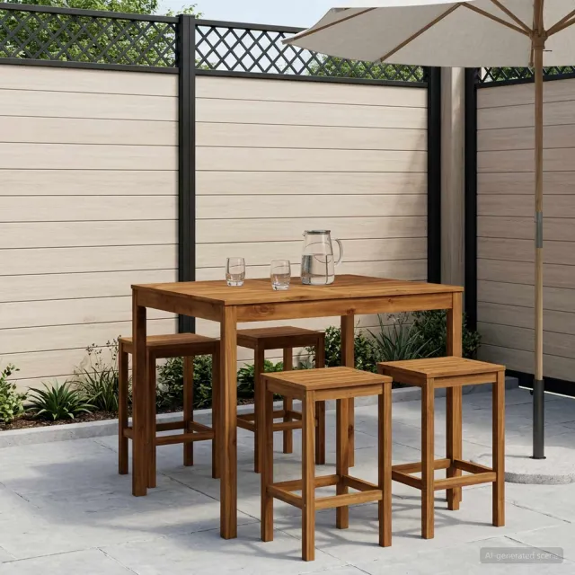 vidaXL Tuinbar Tafel LAREN Naturel 110 x 108,5 x 105 cm, foto 2
