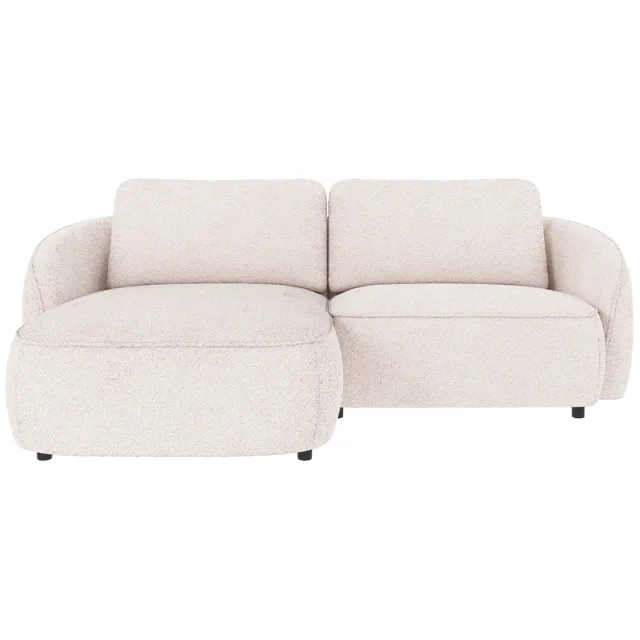 Rowico Home Norris gestoffeerde 3-zits hoekbank wit - links - 226 cm