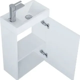 Royo Fonteinmeubelset Young - Inclusief Keramische Wastafel - Softclose - Hoogglans Wit - 40x22,5x68cm, foto 2