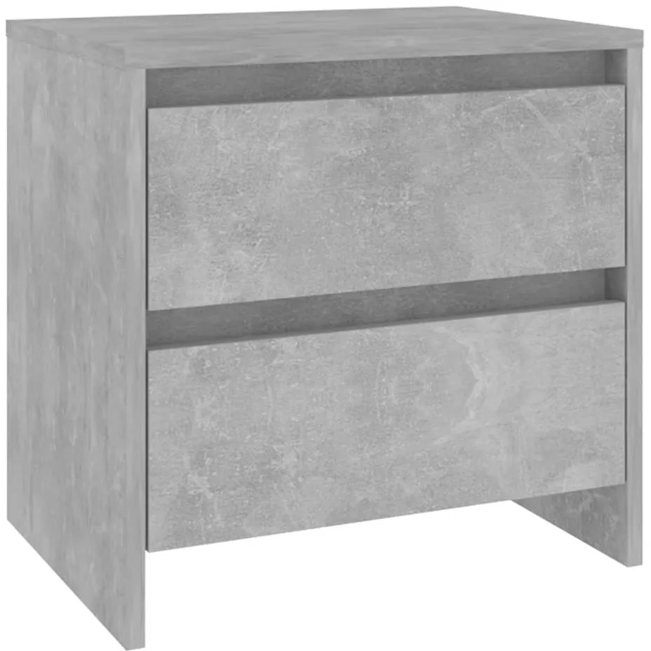 vidaXL Nachtkastje 45x34,5x44,5 cm bewerkt hout betongrijs