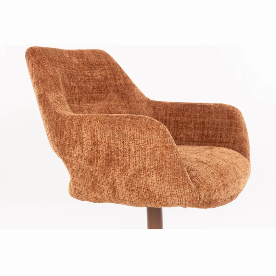 Housecraft Living Merel draaibare eetkamerstoel terracotta, foto 4