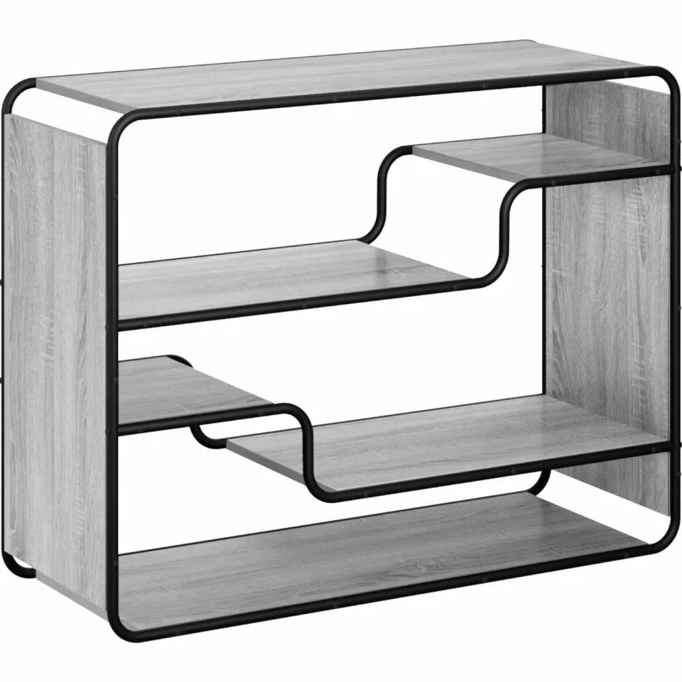 vidaXL Dressoir Grijs Sonoma 98 x 37.5 x 75.5 cm Bewerkt hout, foto 3
