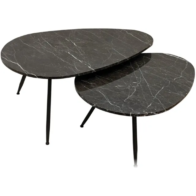 PTMD Salontafel Veria - Bruin - 0x0x0cm - Set van 2