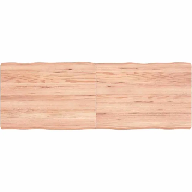 vidaXL Tafelblad natuurlijke rand 140x50x(2-6) cm eikenhout lichtbruin