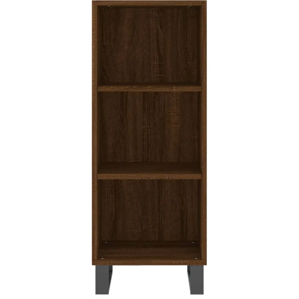 vidaXL Dressoir 34,5x32,5x90 cm bewerkt hout bruin eikenkleur