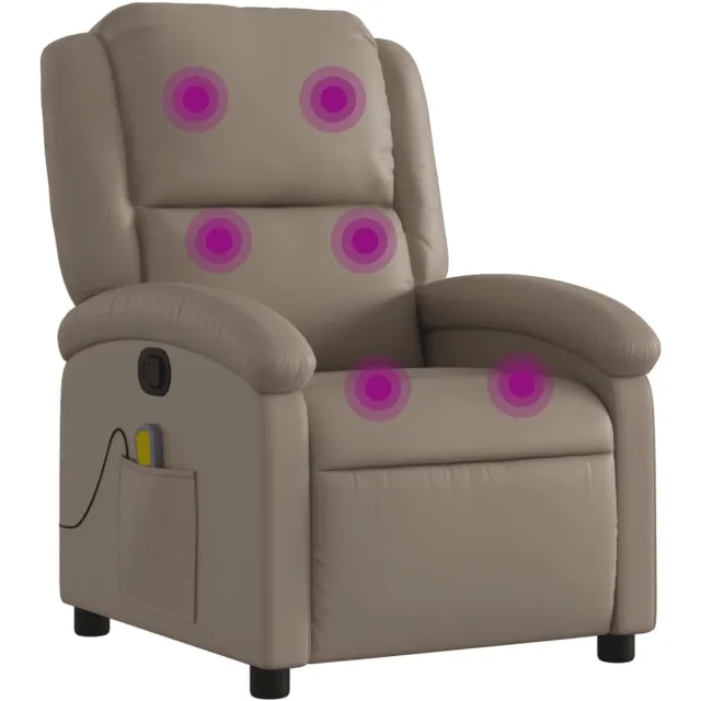vidaXL Massagestoel - verstelbaar - kunstleer - cappuccinokleurig
