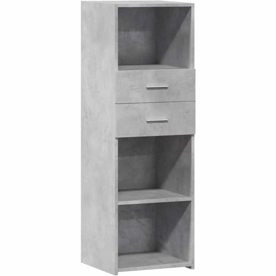 vidaXL Hoge kast 40x42,5x124 cm bewerkt hout betongrijs grijs, foto 3