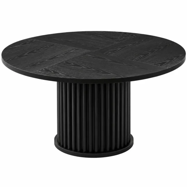 North Collective House of Balance Ronde Eettafel 120cm - Zwarte Eetkamertafel 4-6 Personen - Moderne Ronde Tafel Metalen Frame - Eettafel Zwart